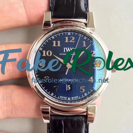 Replica IWC Da Vinci Automatic IW356601 TW Stainless Steel Blue Dial Swiss 2892