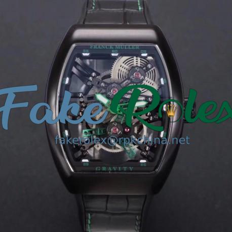 Replica Franck Muller Vanguard Gravity Skeleton V 45 T GRAVITY CS SQT N PVD Skeleton Dial M9015