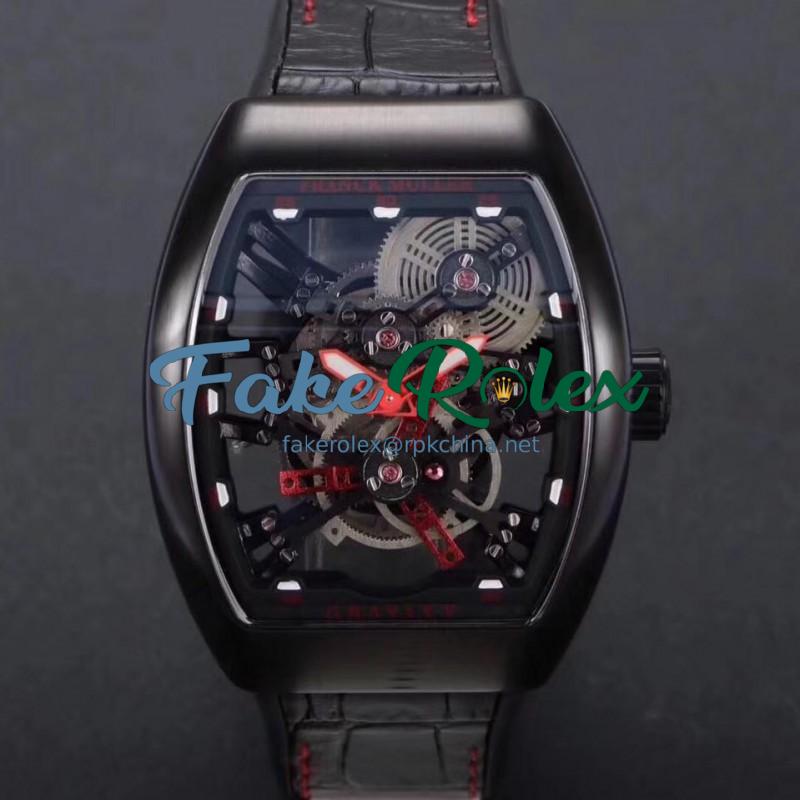 Replica Franck Muller Vanguard Gravity Skeleton V 45 T GRAVITY CS SQT N PVD Skeleton Dial M9015