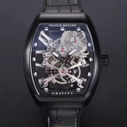 Replica Franck Muller Vanguard Gravity Skeleton V 45 T GRAVITY CS SQT N PVD Skeleton Dial M9015