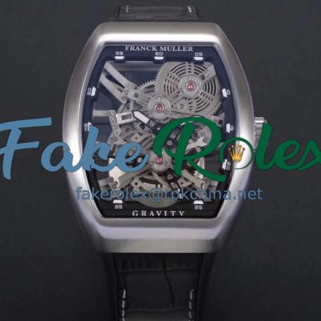 Replica Franck Muller Vanguard Gravity Skeleton V 45 T GRAVITY CS SQT N Stainless Steel Skeleton Dial M9015