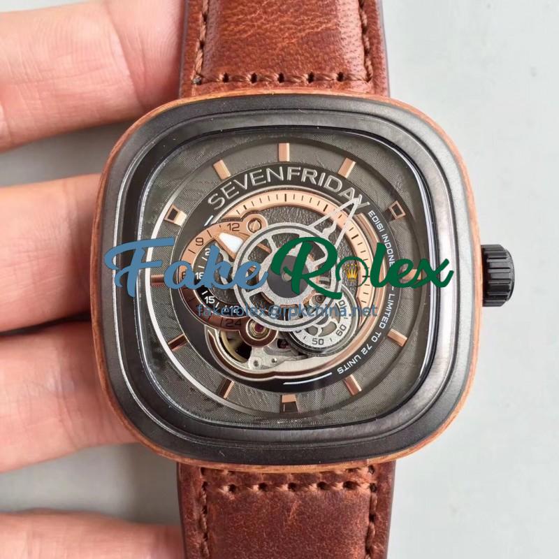 Replica SevenFriday P2B/05 Edisi N PVD Black Dial Miyota 82S7