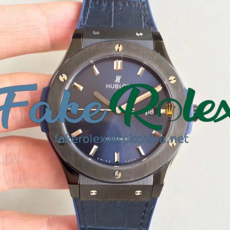 Replica Hublot Classic Fusion Ceramic Blue 511.CM.7170.LR SR Ceramic Blue Dial Swiss HUB1112