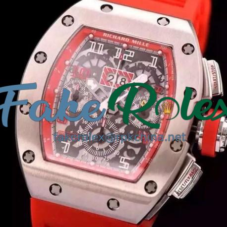 Replica Richard Mille RM011-FM Felipe Massa Chronograph Titanium Red Dial Swiss 7750