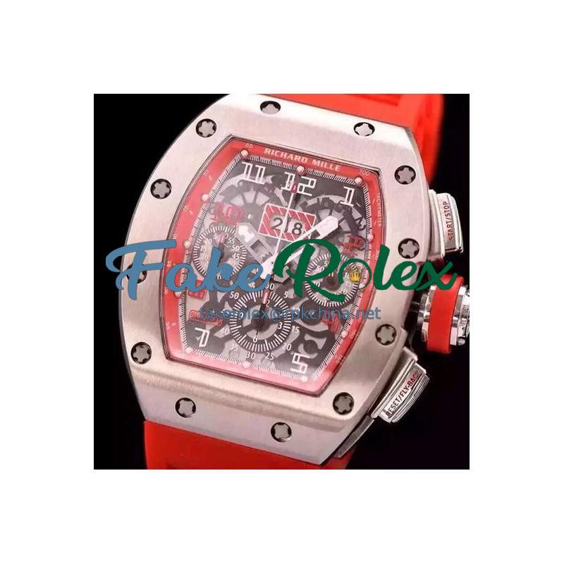 Replica Richard Mille RM011-FM Felipe Massa Chronograph Titanium Red Dial Swiss 7750