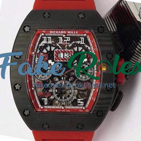 Replica Richard Mille RM011-FM Felipe Massa Chronograph Forged Carbon Red Dial Swiss 7750