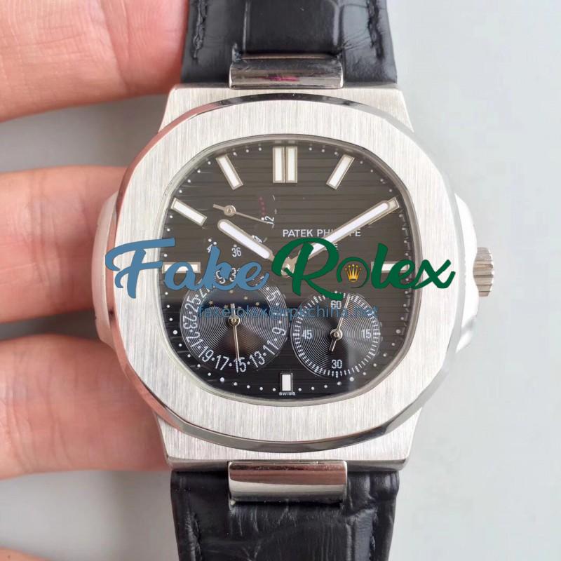 Replica Patek Philippe Nautilus Moonphase 5712G-001 N Stainless Steel Black Dial Swiss 240 PS IRM C LU