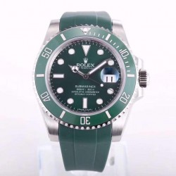 Replica Rolex Submariner Date 116610LV OR Stainless Steel Green Dial Swiss 2836-2