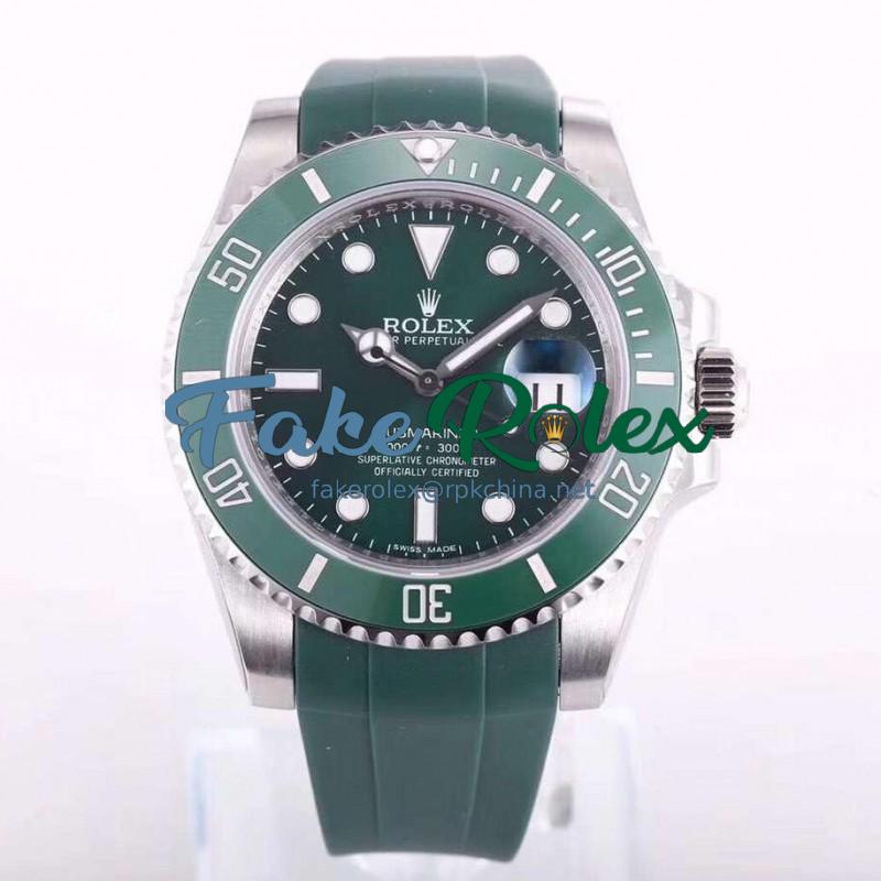 Replica Rolex Submariner Date 116610LV OR Stainless Steel Green Dial Swiss 2836-2