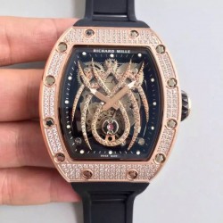 Replica Richard Mille 19-01 SF Rose Gold & Diamond Diamond Spyder Dial M6T51