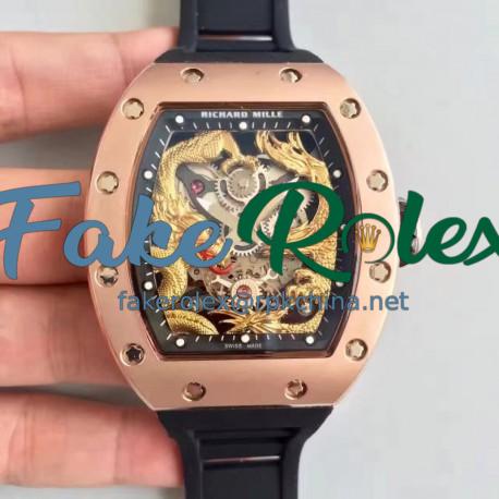 Replica Richard Mille RM57-01 Jackie Chan Rose Gold Yellow Gold Dial M9015