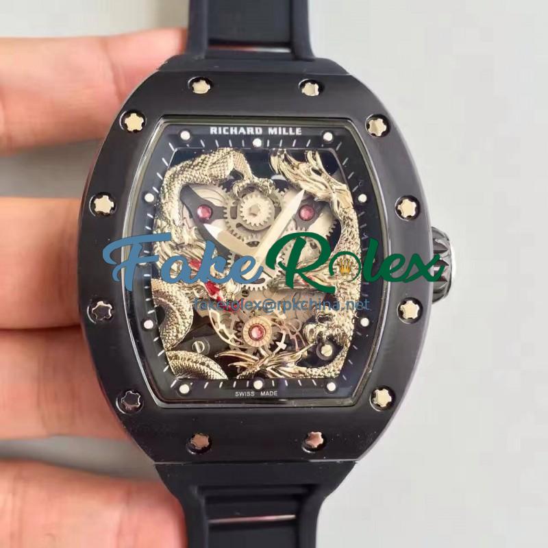 Replica Richard Mille RM57-01 Jackie Chan PVD Silver Dial Dial M9015