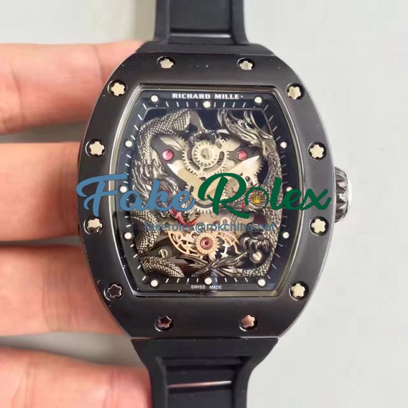 Replica Richard Mille RM57-01 Jackie Chan PVD Black Dial Dial M9015