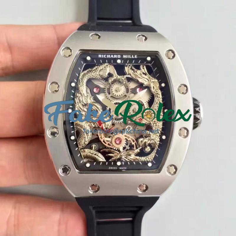 Replica Richard Mille RM57-01 Jackie Chan Stainless Steel Silver Dial M9015