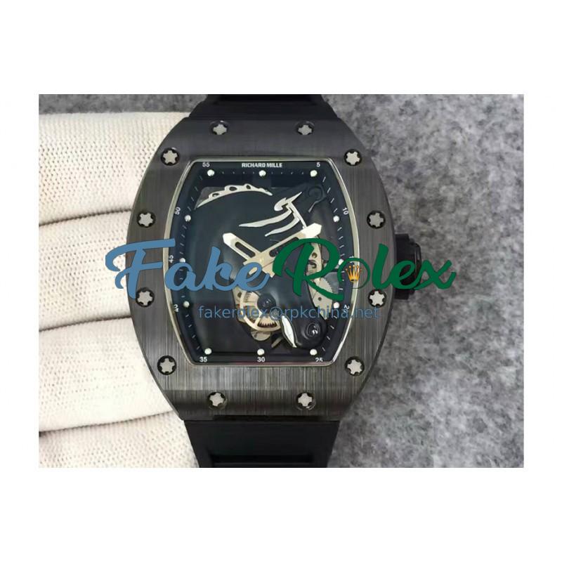 Replica Richard Mille Polo Club Saint Tropez RM052 KV Black Ceramic Black Dial M8215