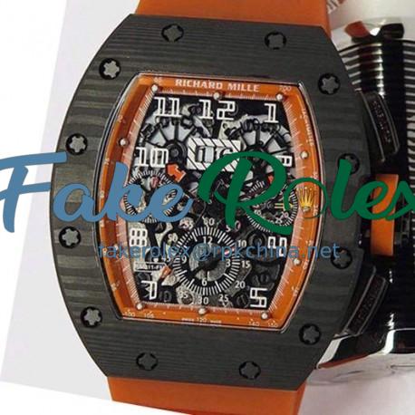 Replica Richard Mille RM011-FM Felipe Massa Chronograph Forged Carbon Orange Dial Swiss 7750