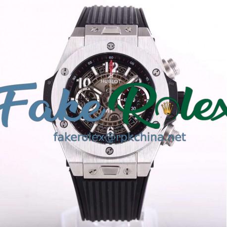 Replica Hublot Big Bang Unico Magic Sapphire 411.JX.1170.RX N Stainless Steel Skeleton Dial Swiss HUB1242