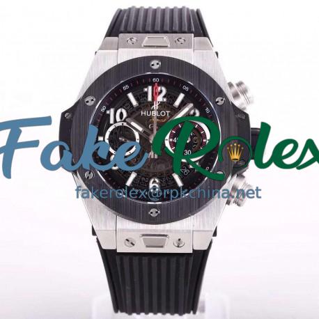 Replica Hublot Big Bang Unico Magic Sapphire 411.JX.1170.RX N Stainless Steel Skeleton Dial Swiss HUB1242