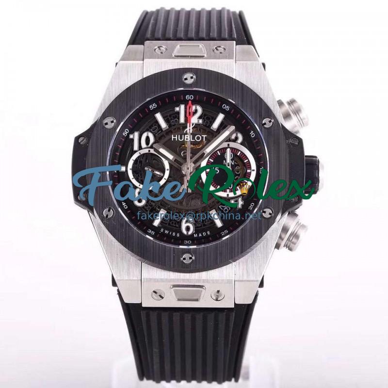 Replica Hublot Big Bang Unico Magic Sapphire 411.JX.1170.RX N Stainless Steel Skeleton Dial Swiss HUB1242