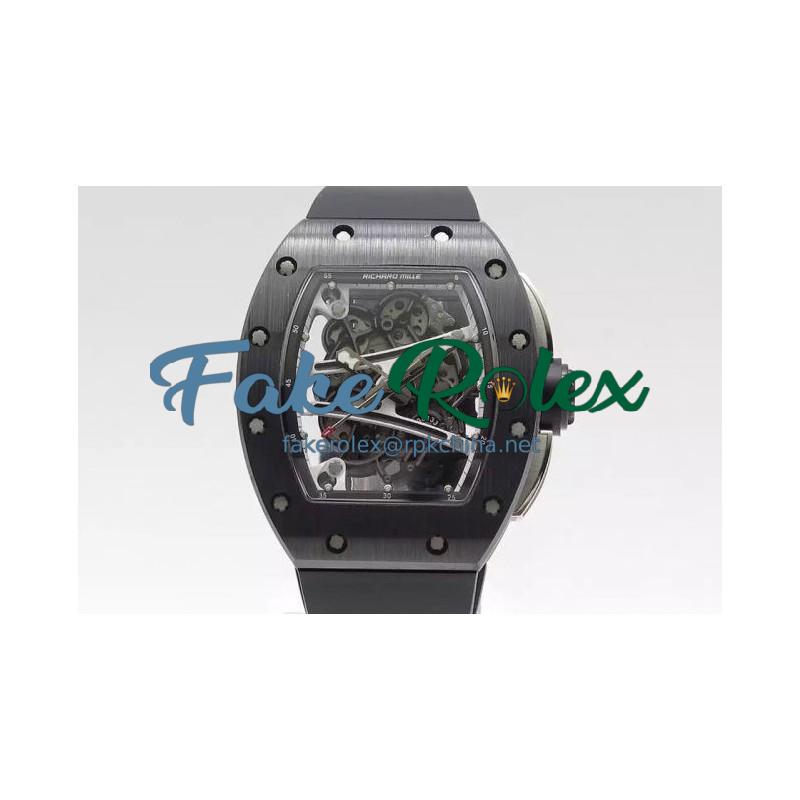 Replica Richard Mille RM59-01M Black Ceramic Black Skeleton Dial M8215