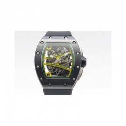 Replica Richard Mille RM59-01M Black Ceramic Green Skeleton Dial M8215