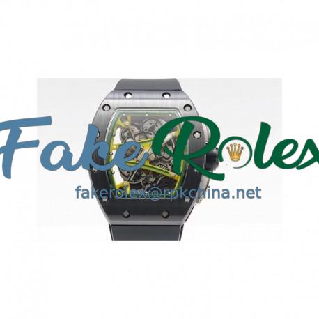 Replica Richard Mille RM59-01M Black Ceramic Green Skeleton Dial M8215