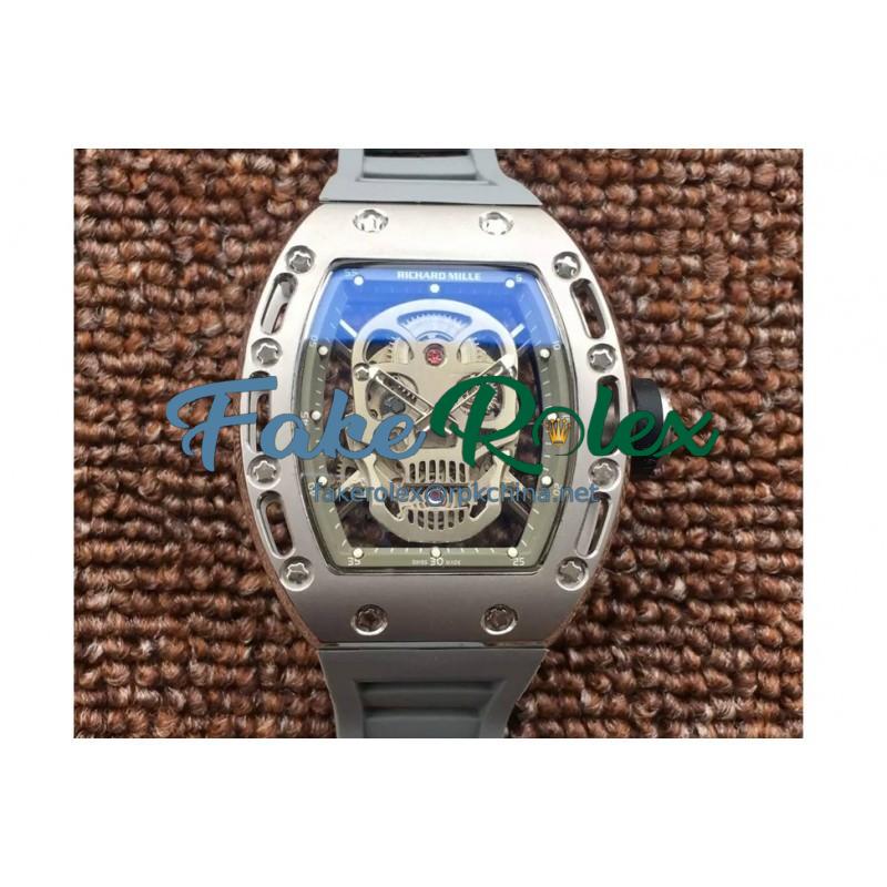 Replica Richard Mille RM052 Titanium Silver Skull Dial M6T51