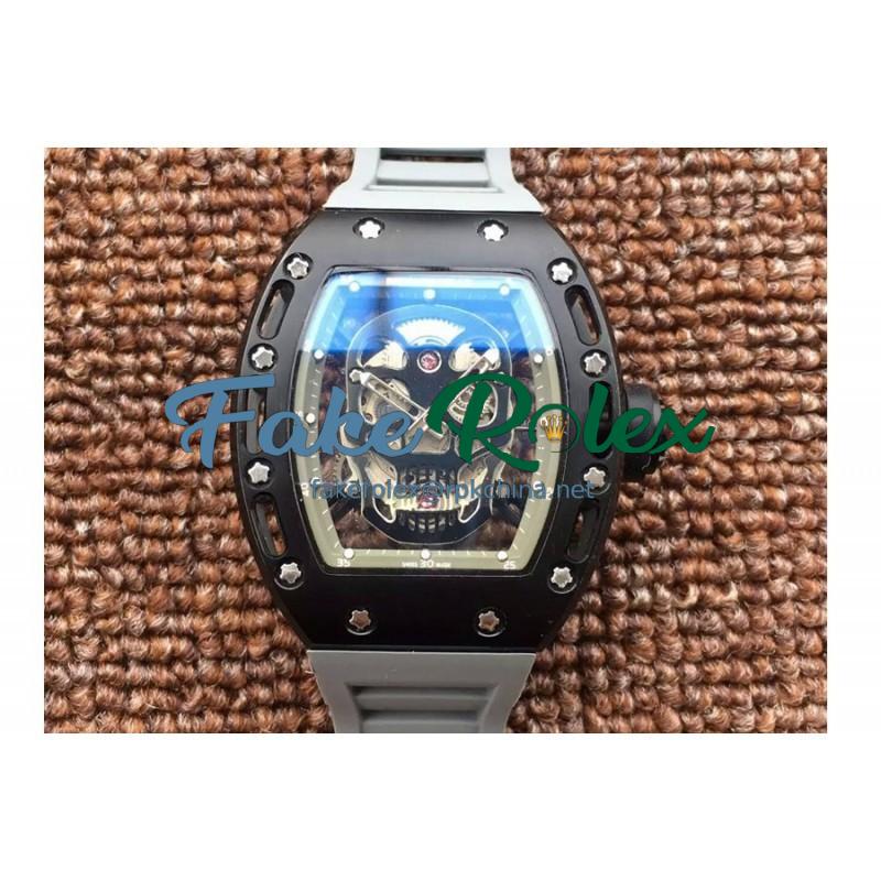 Replica Richard Mille RM052 PVD Black Skull Dial M6T51