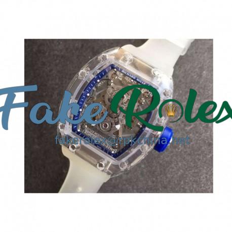 Replica Richard Mille RM056-02 Shappire Blue & Skeleton Dial M9015