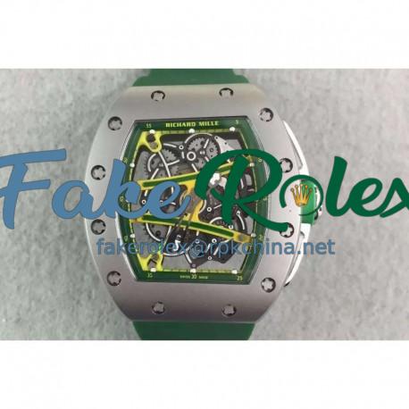 Replica Richard Mille RM61 Titanium Green Skeleton Dial M9015