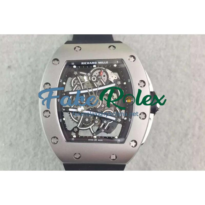 Replica Richard Mille RM61 Titanium Black Skeleton Dial M9015