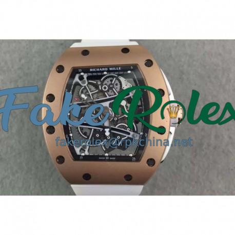 Replica Richard Mille RM61 Rose Gold Skeleton Dial M9015