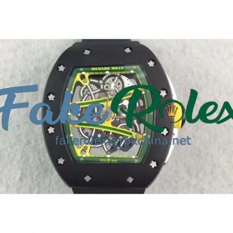 Replica Richard Mille RM61 PVD Green Skeleton Dial M9015