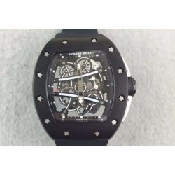 Replica Richard Mille RM61 PVD Black Skeleton Dial M9015