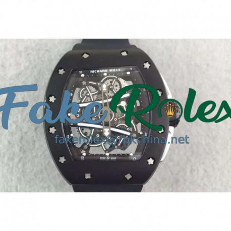 Replica Richard Mille RM61 PVD Black Skeleton Dial M9015