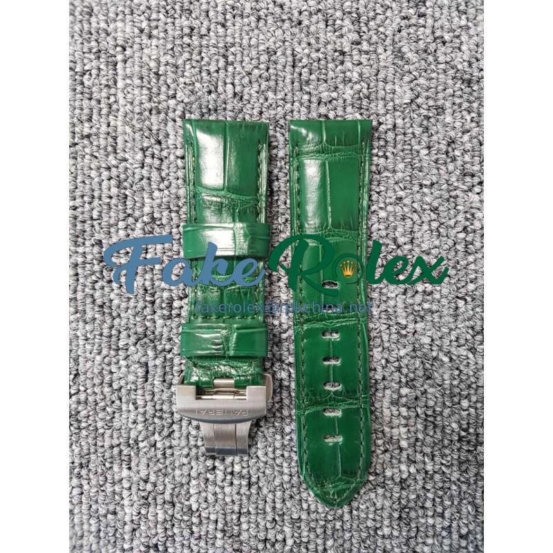 Replica Panerai Green Leather Strap 24MM