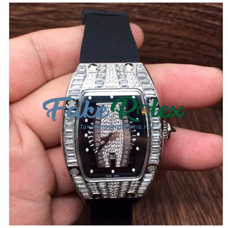 Replica Richard Mille RM007 Lady Stainless Steel Diamonds Dial M6T51