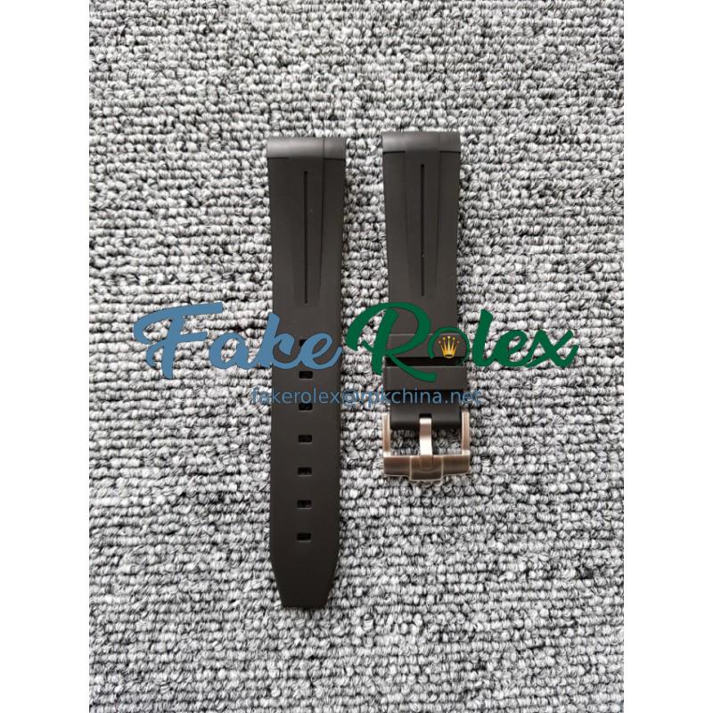 Replica Rolex Black Rubber B Strap for Submariner/Yacht-Master 20MM