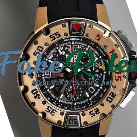 Replica Richard Mille RM032 Rose Gold Black Dial Swiss 7750