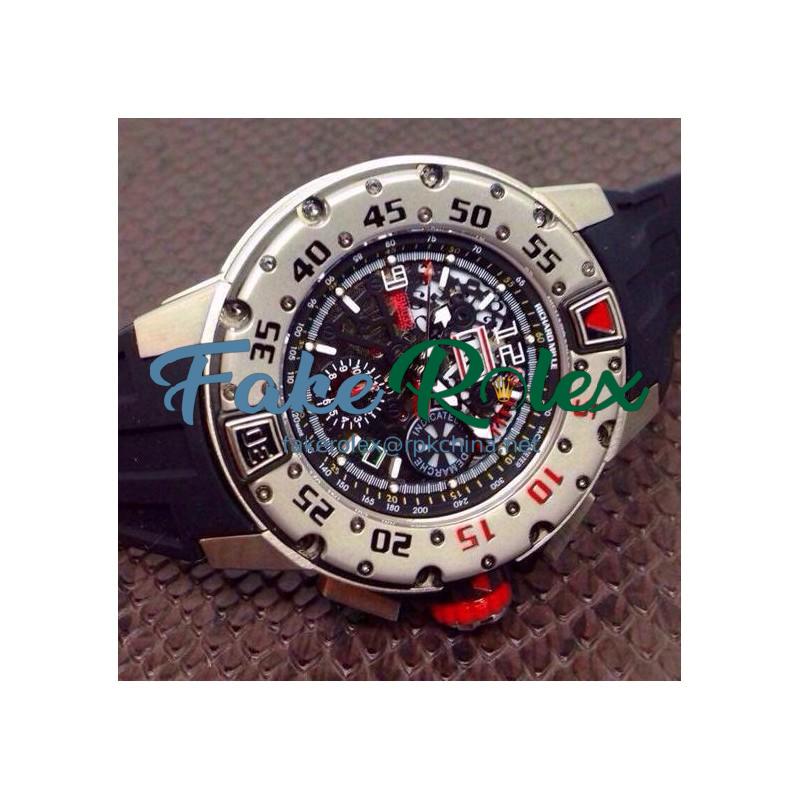 Replica Richard Mille RM032 Stainless Steel Black Dial Swiss 7750