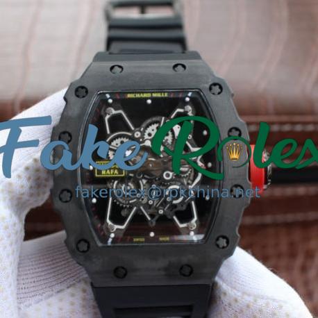 Replica Richard Mille RM035-01 Rafa Forged Carbon Black Dial M9015