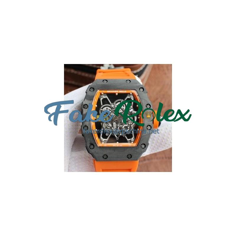 Replica Richard Mille RM035-01 Rafa Forged Carbon Orange Dial M9015