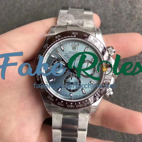 Replica Rolex Daytona Cosmograph 116506 N Stainless Steel Ice Blue Dial Swiss 7750 Run 6@SEC