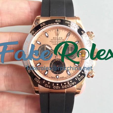 Replica Rolex Daytona Cosmograph 116515LN AR Rose Gold Rose Gold Dial Swiss 4130 Run 6@SEC