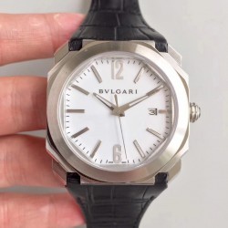 Replica Bvlgari Octo Solotempo 101964 JL Stainless Steel White Dial Swiss BVL193