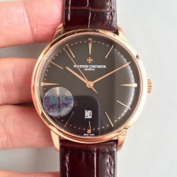 Replica Vacheron Constantin Patrimony 85180/000R-9166 MK Rose Gold Black Dial Swiss 2450 Q6