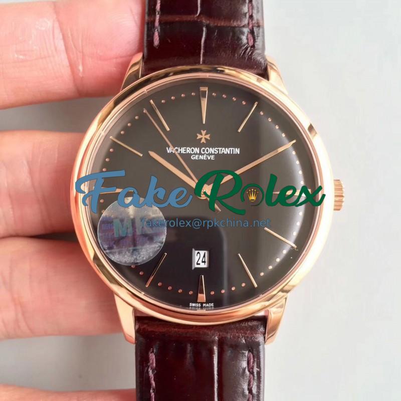 Replica Vacheron Constantin Patrimony 85180/000R-9166 MK Rose Gold Black Dial Swiss 2450 Q6