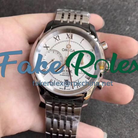 Replica Omega De Ville Co-Axial Chronograph 42MM 431.10.42.51.02.001 OM Stainless Steel White Dial Swiss 9300