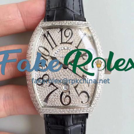 Replica Franck Muller 7880 SC DT FM Stainless Steel & Diamonds Diamond Dial M8215