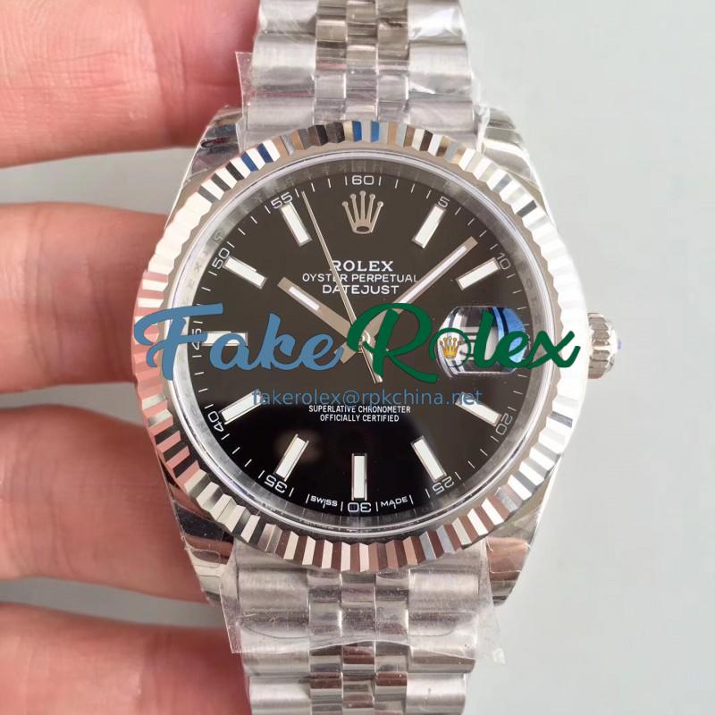 Replica Rolex Datejust II 126334 41MM EW Stainless Steel Black Dial Swiss 3235